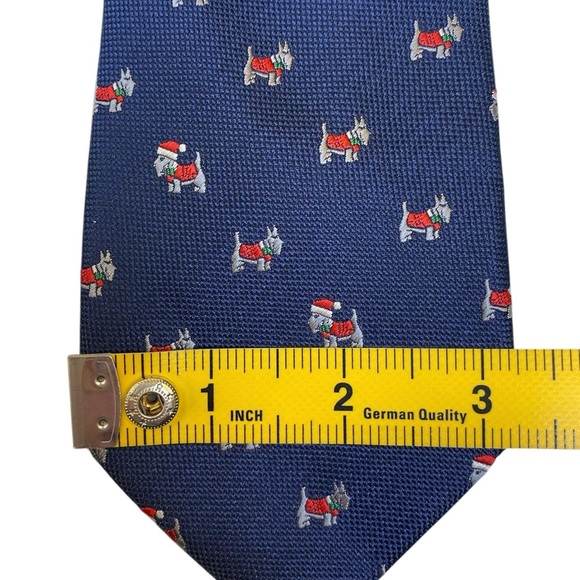 Knotty & Nice Scotty Dog Christmas Tie Scottish Terrier in Santa Hat‎ Tie - Picture 7 of 8